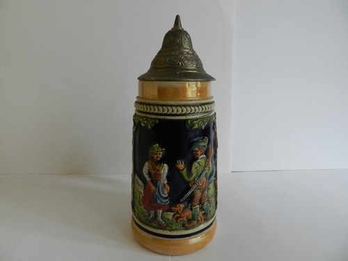 Beer mug with tin - tin, lid