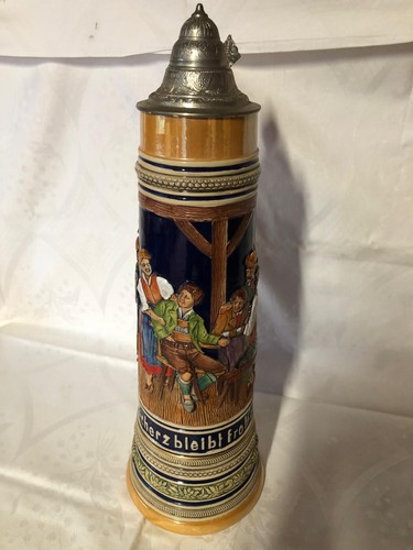 Gerz bierkrug mit deckel aus - gerz,