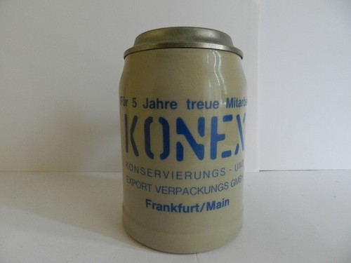 Bierkrug mit zinndeckel - bierkrug,
