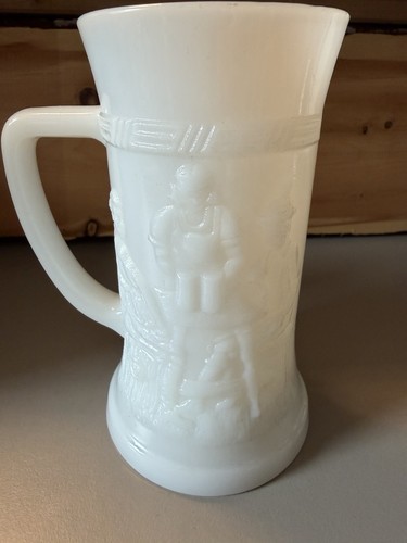 Milchglas humpen bierkrug - milchglas, mit